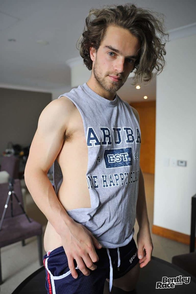 Young curly haired Aussie boy Reece Anderson strips naked shiny shorts muscle t shirt jerking huge uncut dick 025 gay porn pics 768x1152 - Hairy hottie Rikk York’s bubble butt bare fucked by hairy bear Max Sargent’s huge dick