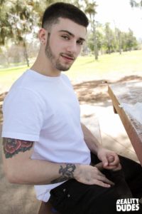 Reality Dudes straight young pup Diego strokes sucks my hard erect cock outdoors in the park 0 gay porn pics 200x300 - Sex-mad cute lad fucking horny little cunt fucked in the arse ending in a creampie