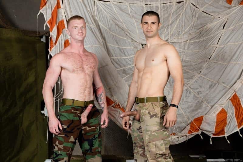Ripped army stud Kyler Drayke massive thick dick barebacking ginger rookie Brody Fox bubble ass 0 gay porn pics - Ripped army stud Kyler Drayke’s massive thick dick barebacking ginger rookie Brody Fox’s bubble ass
